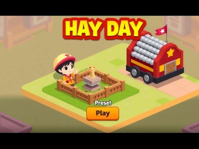 Hay Day Gameplay Screenshot showing farm and store