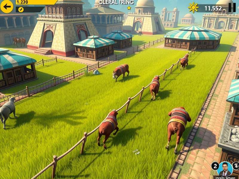 हरा भरा खेत और ट्रैक्टर - हे डे गेम की तरह