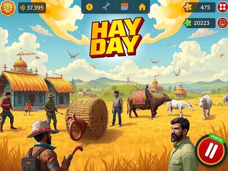 Hay Day गेम का स्क्रीनशॉट - हरा-भरा फार्म
