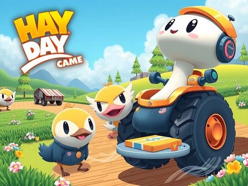 Hay Day Farm Game Screenshot showing crops and animals