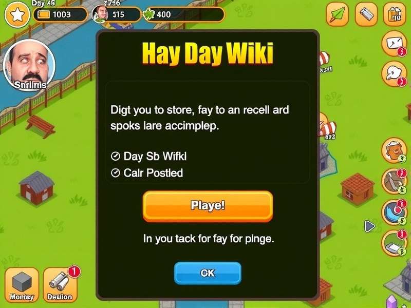 Hay Day farming landscape with crops and animals