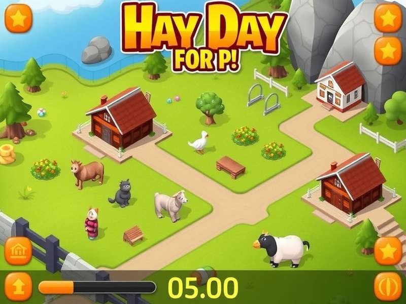 Hay Day Gameplay on a Large Computer Monitor