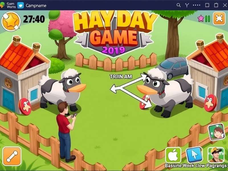 Hay Day Mod Apk Gameplay Screenshot showing unlimited diamonds and coins