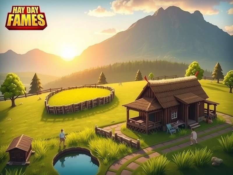 Hay Day Game running on laptop screen with farm management interface