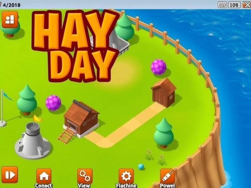 Hay Day Game Running on Windows Laptop with Beautiful Farm