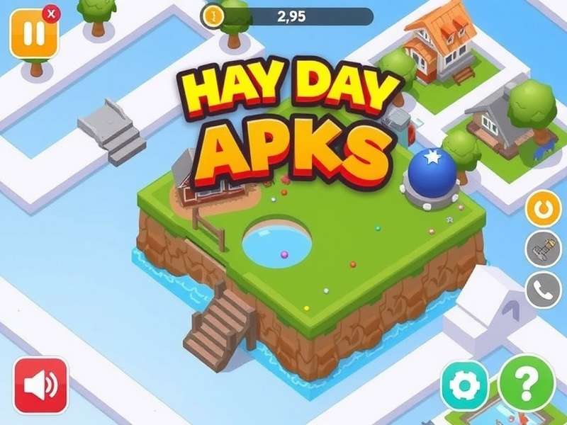Hay Day APK gameplay screenshot showing a bustling farm