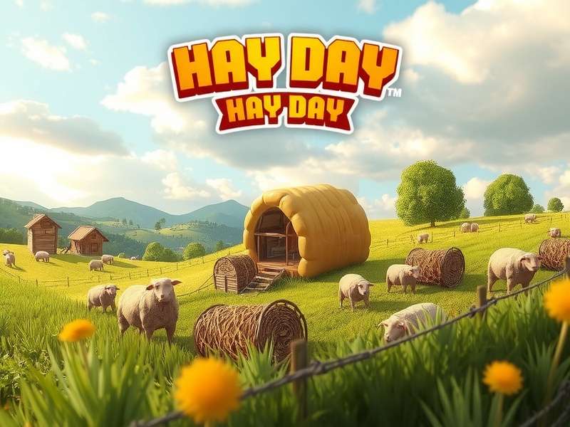 Hay Day Farm Layout with crops and animals