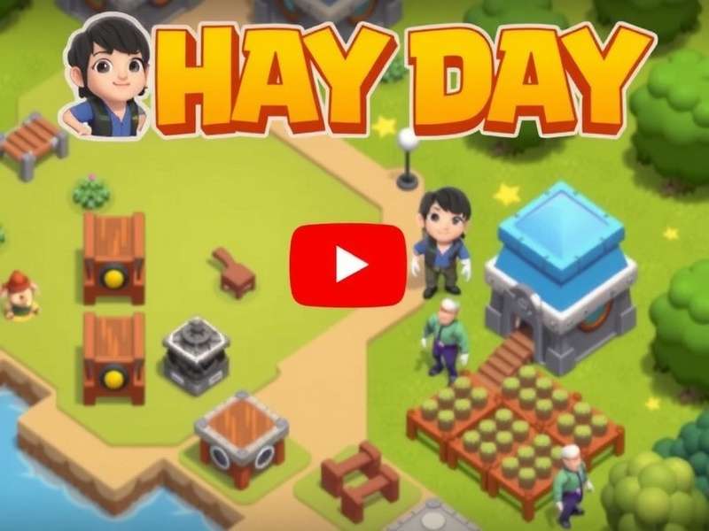 Vibrant farm landscape with crops and barn