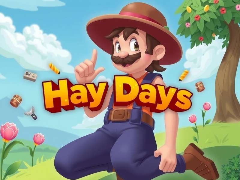 Hay Days 2025 – Vibrant farming landscape with crops, animals, and tractors