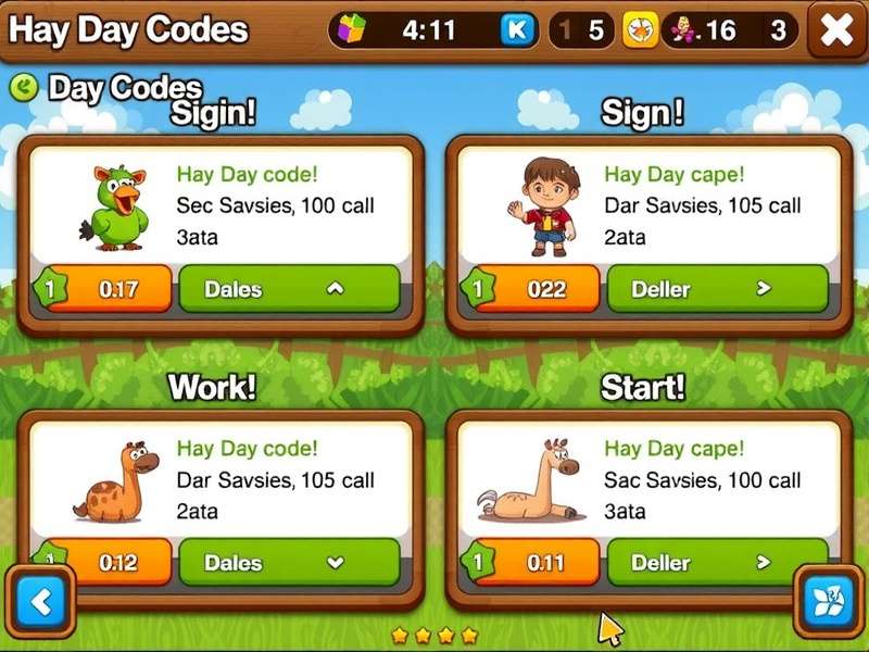 Hay Day farming scene with tractor, wheat fields and gift boxes representing Hay Day codes and rewards