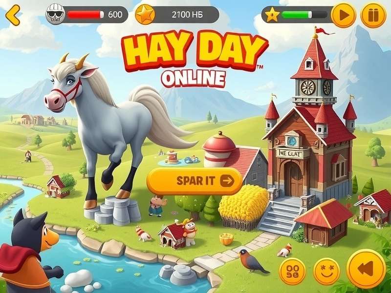 Hay Day farm layout example showing compact grid design for efficient farming