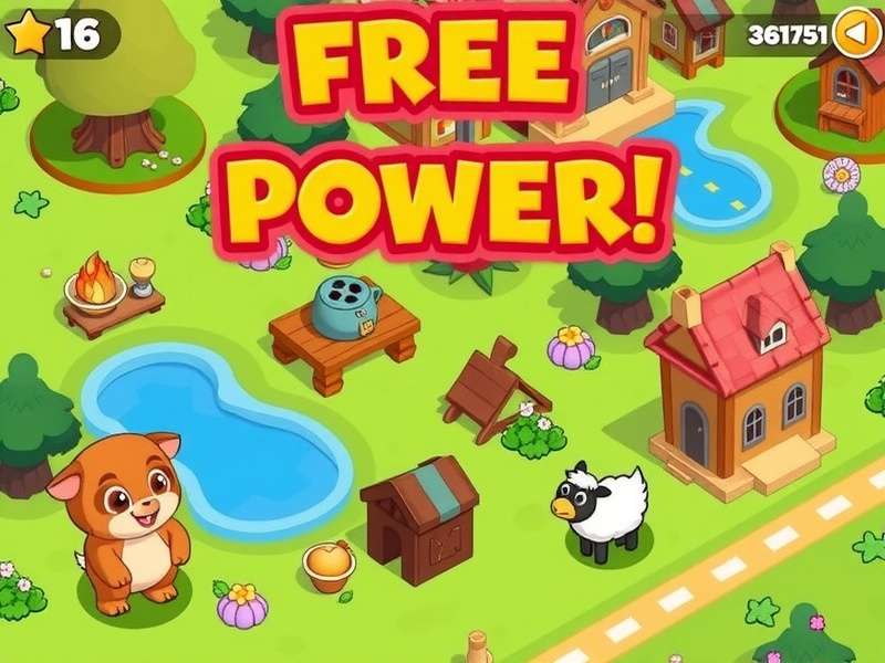 Hay Day farm overview with crops, animals and town buildings
