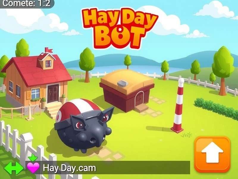 Hay Day Bot interface showing automated farming tools and Indian landscape background