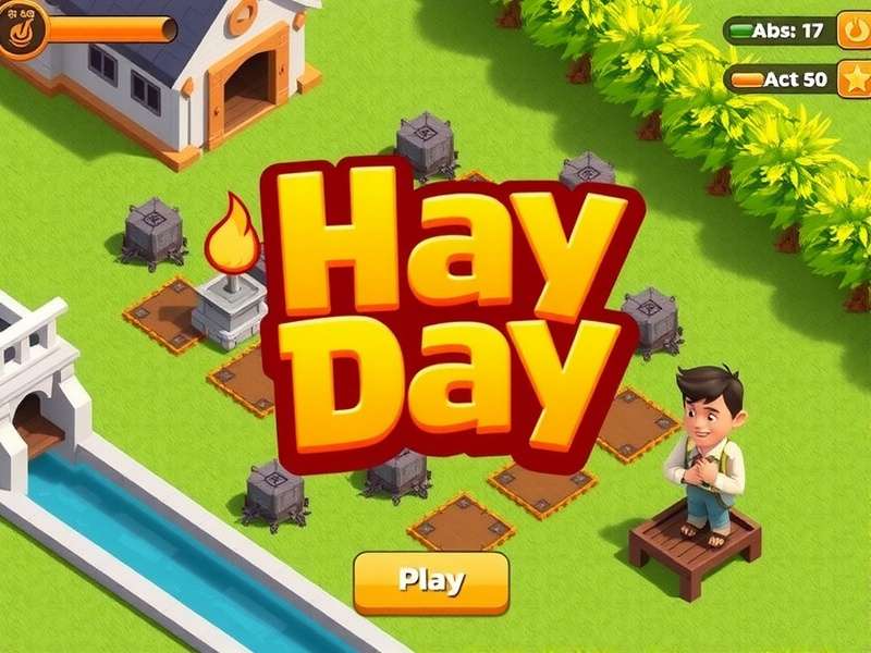 Hay Day Mod Apk banner showing a lush Indian farm with unlimited coins and diamonds