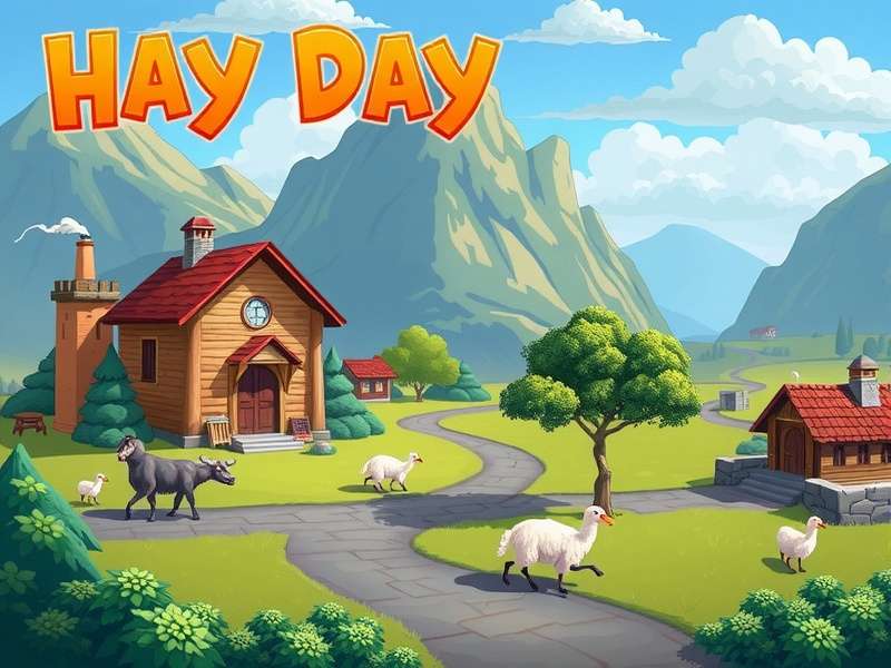 Hay Day farming scene with crops and farm buildings – Hay Day Game Help guide for Indian players