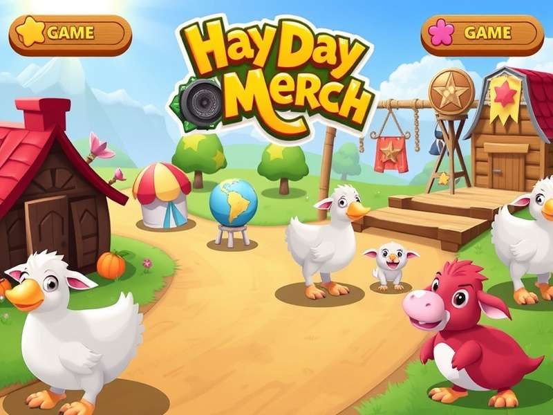 Hay Day Game Merch collection featuring rare plushies, pins, and exclusive Supercell store items