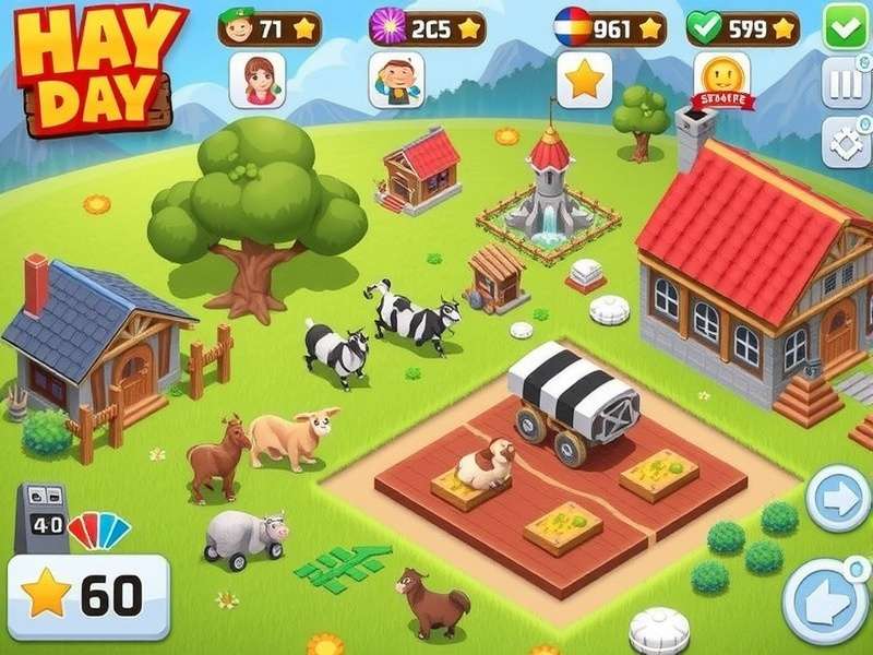 Hay Day Supercell Store Download – A vibrant farm scene with tractor, crops, and the Supercell Store interface overlay