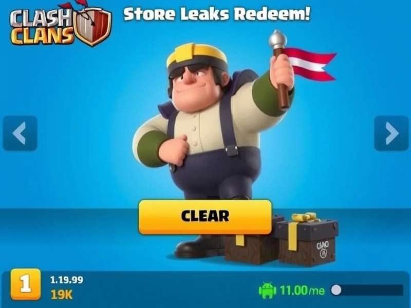 Hay Day farming scene with Supercell Store Redeem banner showing tractor, crops and golden rewards