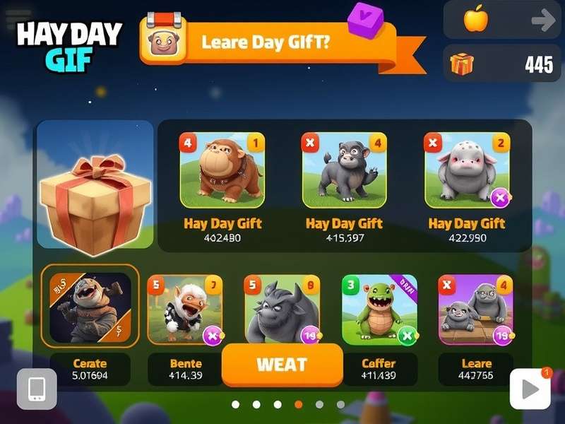 Supercell Store Hay Day Gift banner showing Hay Day farm scene with diamonds and gift boxes