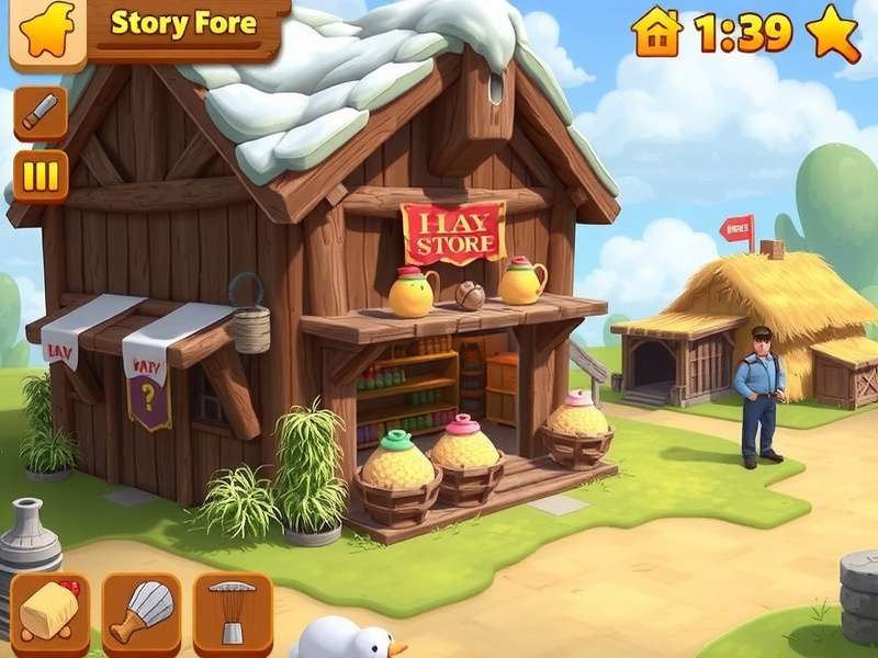 Hay Day Store overview showing the in-game marketplace with farm goods and decorations