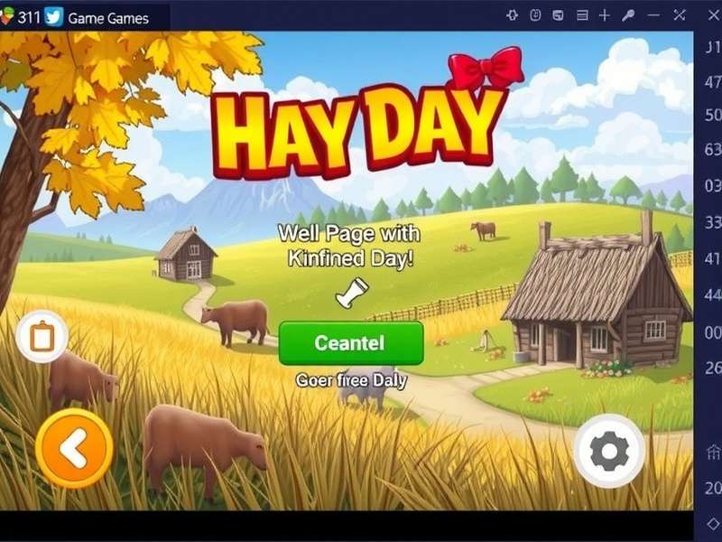Hay Day farm scene with crops, animals and tractor — install Hay Day game for Indian players